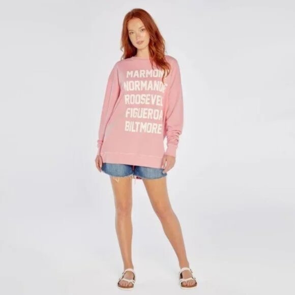 NWT Wildfox pink hotel “Roadtrip” print sweatshirt, L - Picture 4 of 7